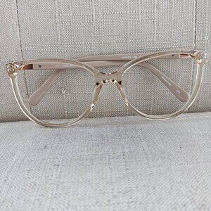 Nine West Eyeglasses Frames NW646S 250 Clear Nude Cat Eye Full Rim 57-17-140